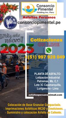 Precio por m2 Imprimaciones MC 30 Asfaltado y Pavimentaciones Perú 2023 